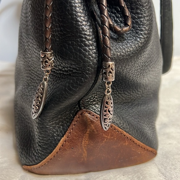 Brighton black leather hand shoulder bag 1 - Picture 4 of 13